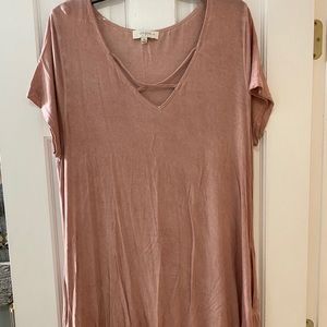 mauve tshirt dress
